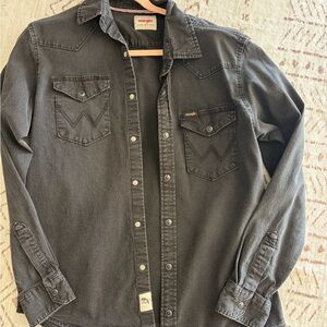 Wrangler Charcoal Denim Shirt